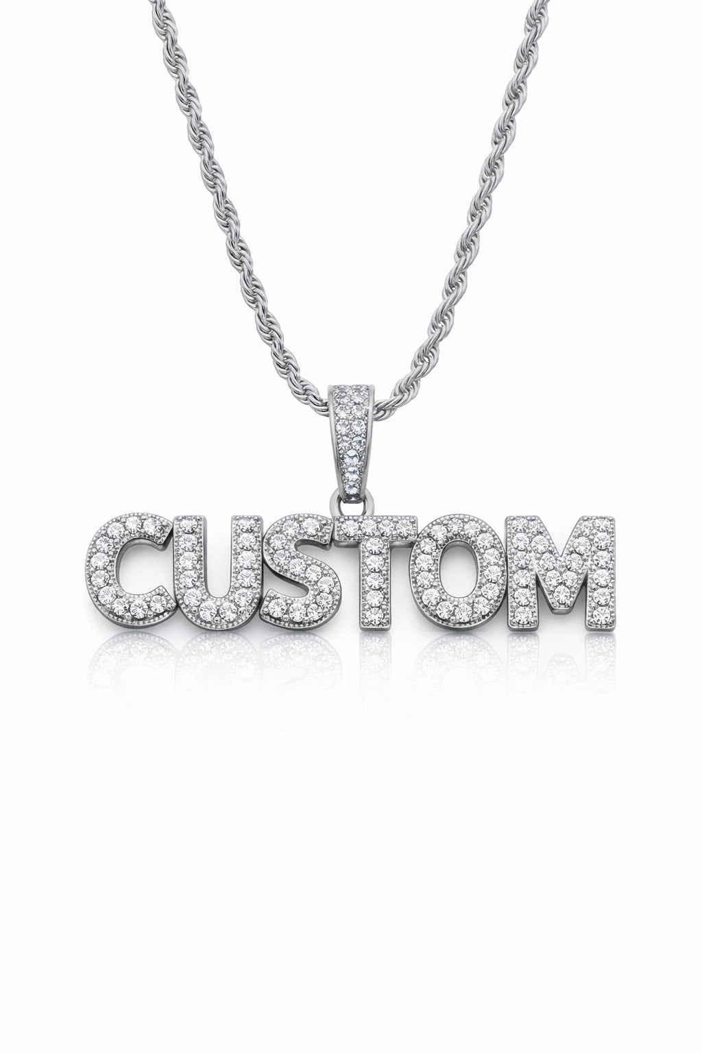 Chaine + Pendentif Personnalisé - Écriture ICE (À partir de 39,99 €)
