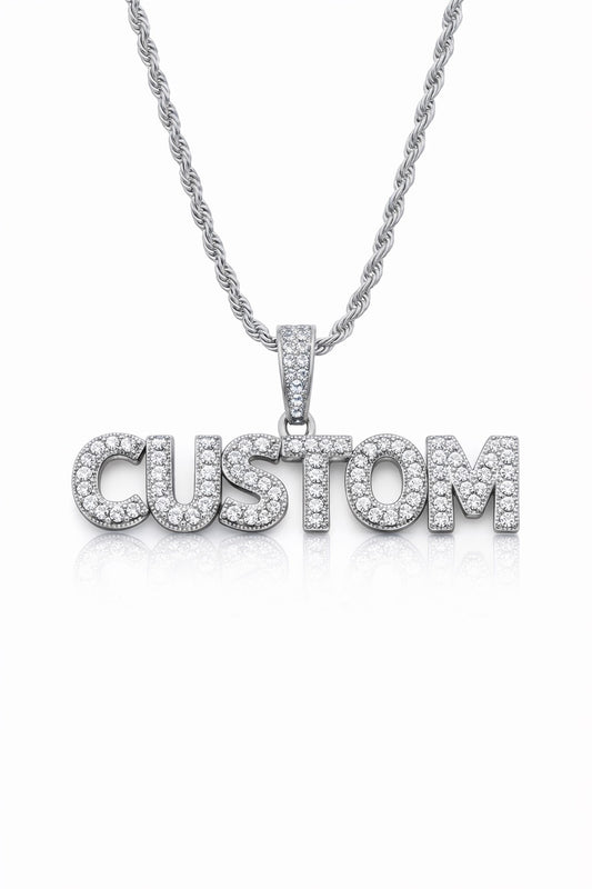 Chaine + Pendentif Personnalisé - Écriture ICE (À partir de 39,99 €)