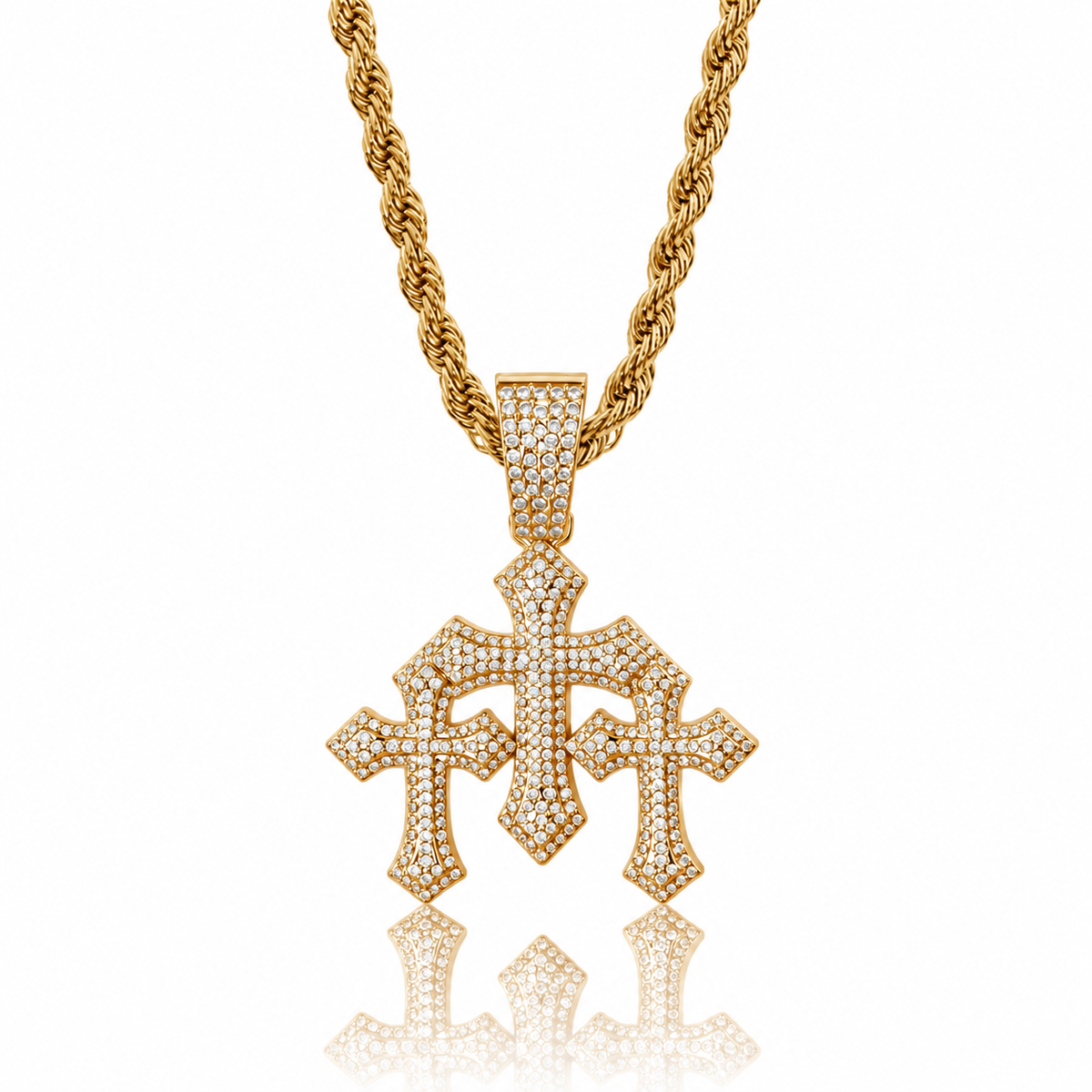 Chaîne + Pendentif 3 CROIX ✝️