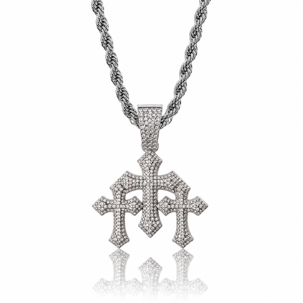 Chaîne + Pendentif 3 CROIX ✝️